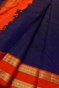 Exquisite Blue Kanjeevaram Handloom Pure Silk Saree: Timeless Elegance - Luxurion World