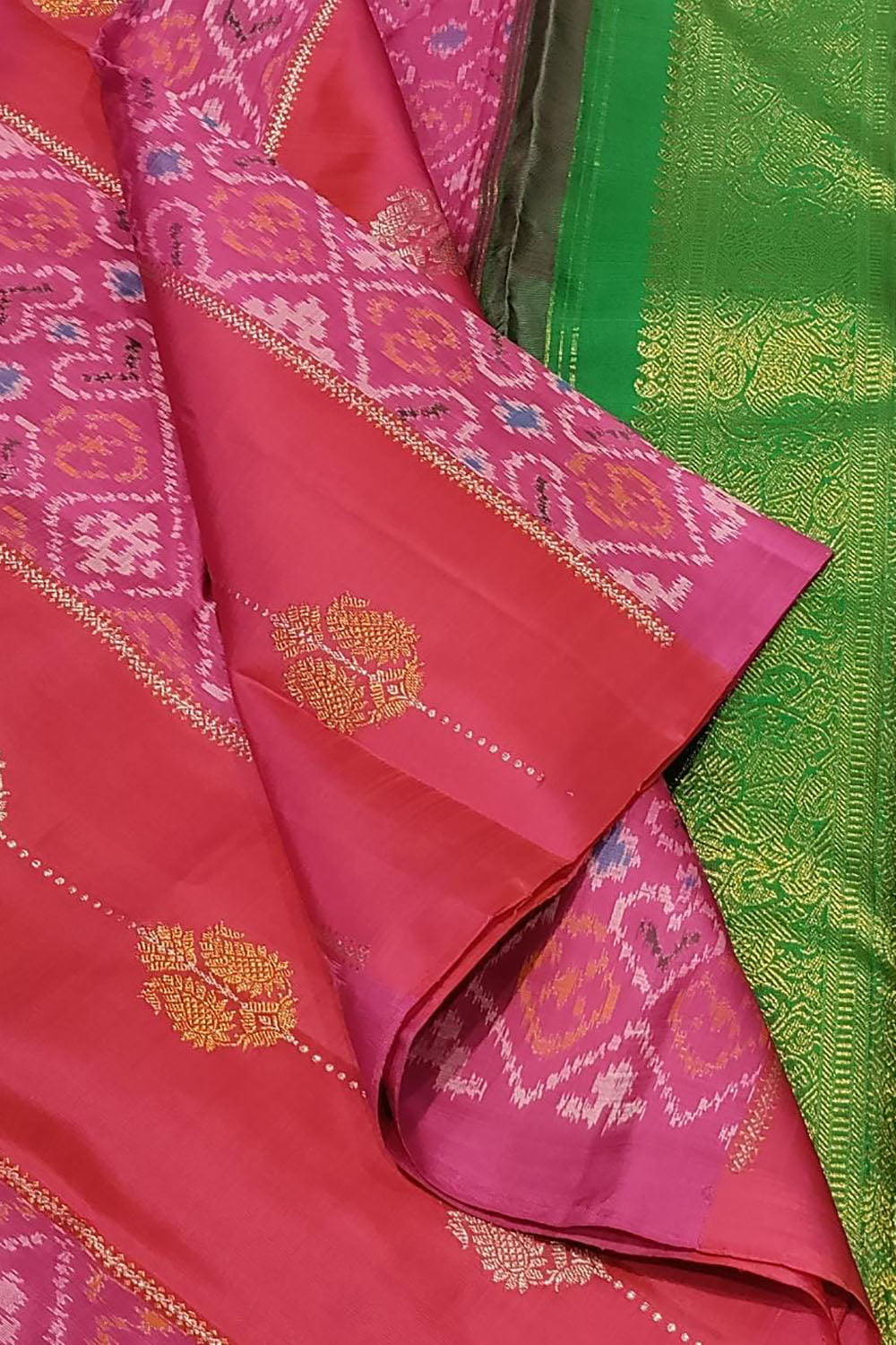 Pink Kanjeevaram Handloom Pure Silk Saree - Luxurion World