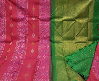 Pink Kanjeevaram Handloom Pure Silk Saree - Luxurion World