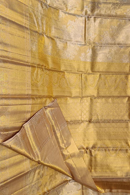 Shop the Latest Pastel Kanjeevaram Handloom Pure Silk Sarees Online - Luxurion World