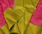 Pink Kanjeevaram Handloom Pure Silk Saree - Luxurion World