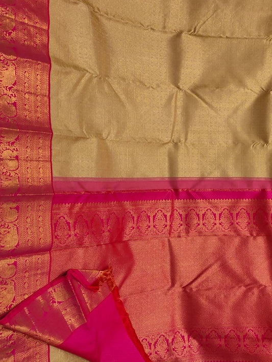 Pastel Kanjeevaram Handloom Pure Silk Saree - Luxurion World
