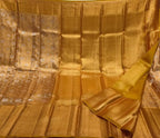 Golden Kanjeevaram Handloom Pure Tissue Silk Saree - Luxurion World