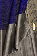 Blue Handloom Kanjeevaram Pure Silk Saree - Luxurion World