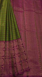 Green Kanjeevaram Handloom Pure Silk Saree - Luxurion World