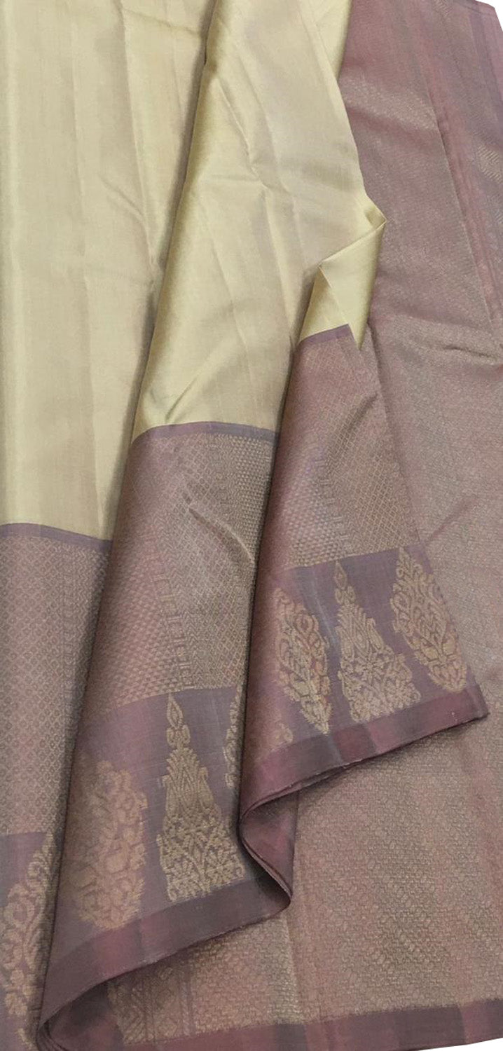Pastel Kanjeevaram Handloom Pure Silk Saree - Luxurion World