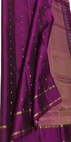 Purple Kanjeevaram Handloom Pure Silk Saree - Luxurion World