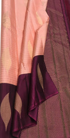 Pink Kanjeevaram Handloom Pure Silk Saree - Luxurion World