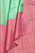 Blue Kanjeevaram Handloom Pure Silk Saree - Luxurion World