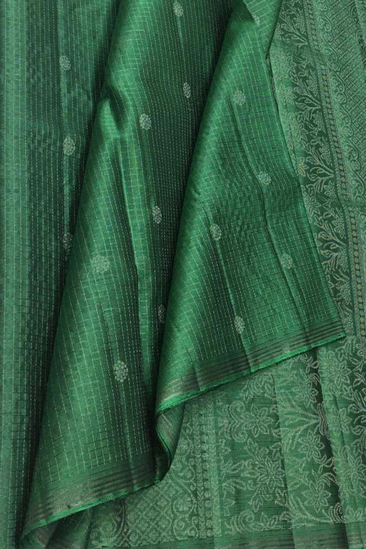 Green Kanjeevaram Handloom Pure Silk Saree - Luxurion World
