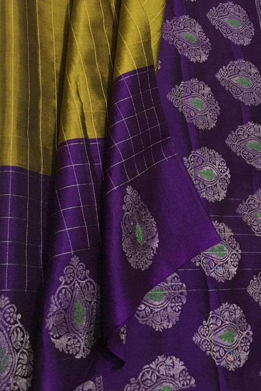 Green Kanjeevaram Handloom Pure Silk Saree - Luxurion World