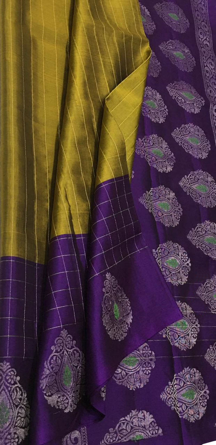 Green Kanjeevaram Handloom Pure Silk Saree - Luxurion World