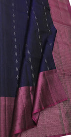 Exquisite Blue Kanjeevaram Handloom Pure Silk Saree: Timeless Elegance - Luxurion World