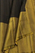 Elegant Black Kanjeevaram Handloom Pure Silk Saree - Luxurion World