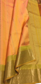 Exquisite Orange Kanjeevaram Handloom Pure Silk Saree: A Timeless Elegance - Luxurion World