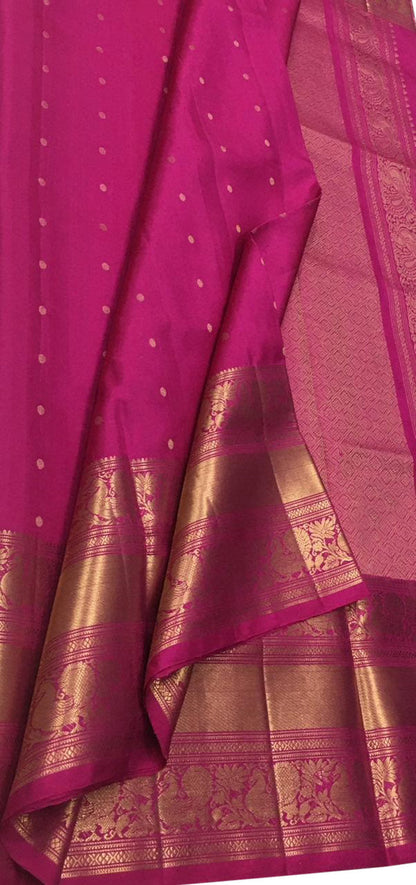 Exquisite Pink Kanjeevaram Handloom Pure Silk Saree: Timeless Elegance - Luxurion World