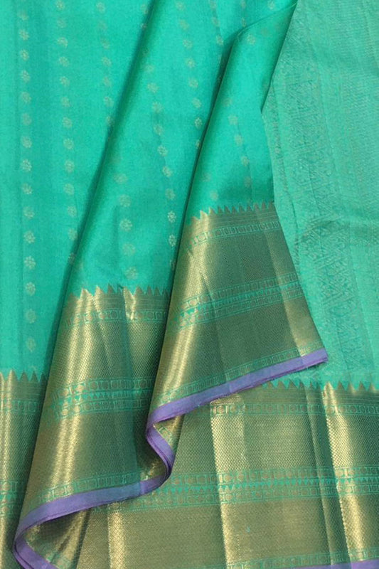 Exquisite Blue Kanjeevaram Handloom Silk Saree