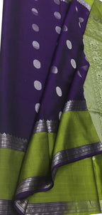 Exquisite Purple Kanjeevaram Silk Saree - Handloom Beauty - Luxurion World