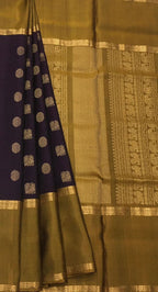 Exquisite Purple Kanjeevaram Silk Saree - Handloom Beauty - Luxurion World