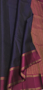Royal Blue Kanjeevaram Silk Saree - Handloom Pure Elegance - Luxurion World