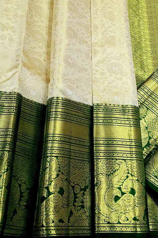 Pastel Kanjeevaram Handloom Pure Silk Saree - Luxurion World