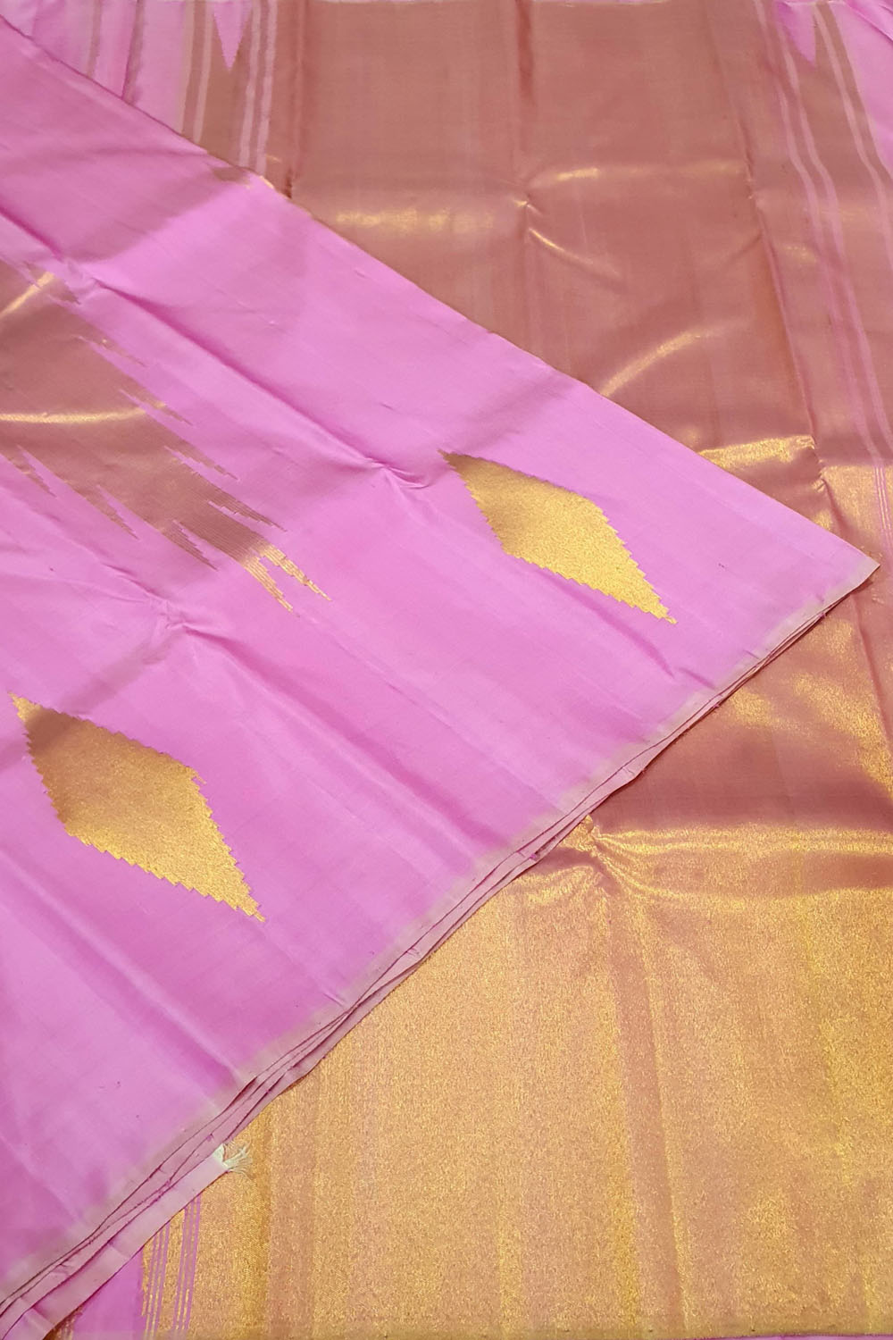 Pink Kanjeevaram Handloom Pure Silk Saree - Luxurion World