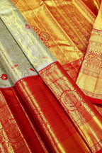 Timeless Elegance: Exquisite Green Kanjeevaram Handloom Pure Tissue Silk Saree - Luxurion World