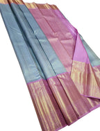 Royal Blue Kanjeevaram Silk Saree - Handloom Beauty - Luxurion World