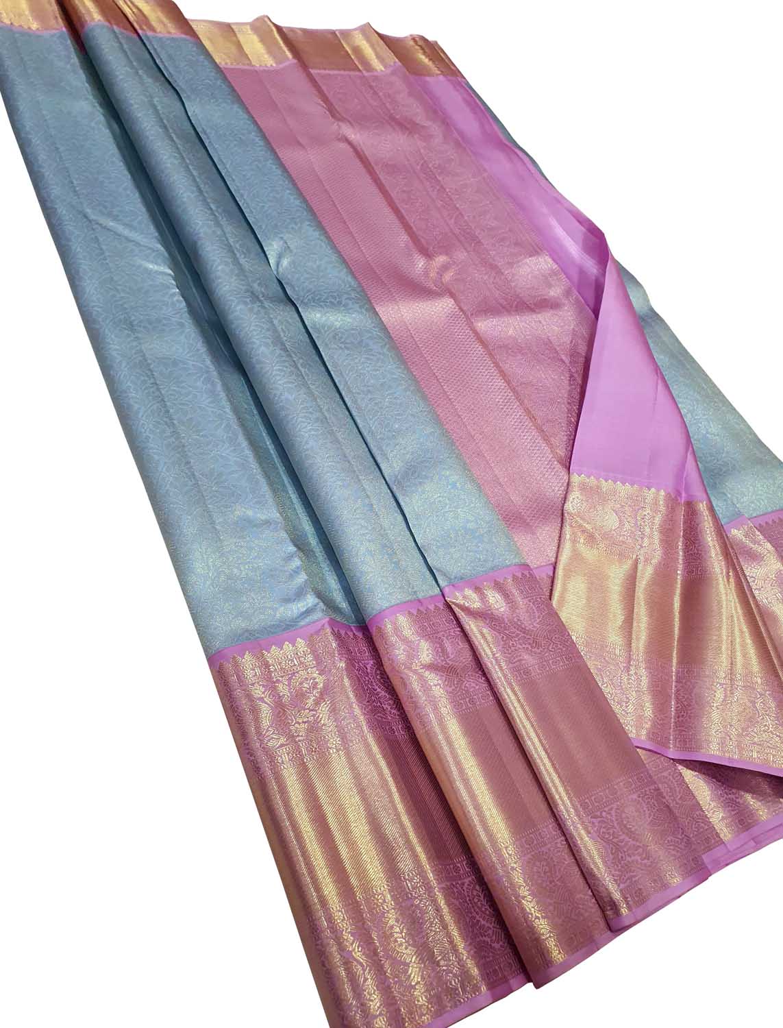 Royal Blue Kanjeevaram Silk Saree - Handloom Beauty - Luxurion World