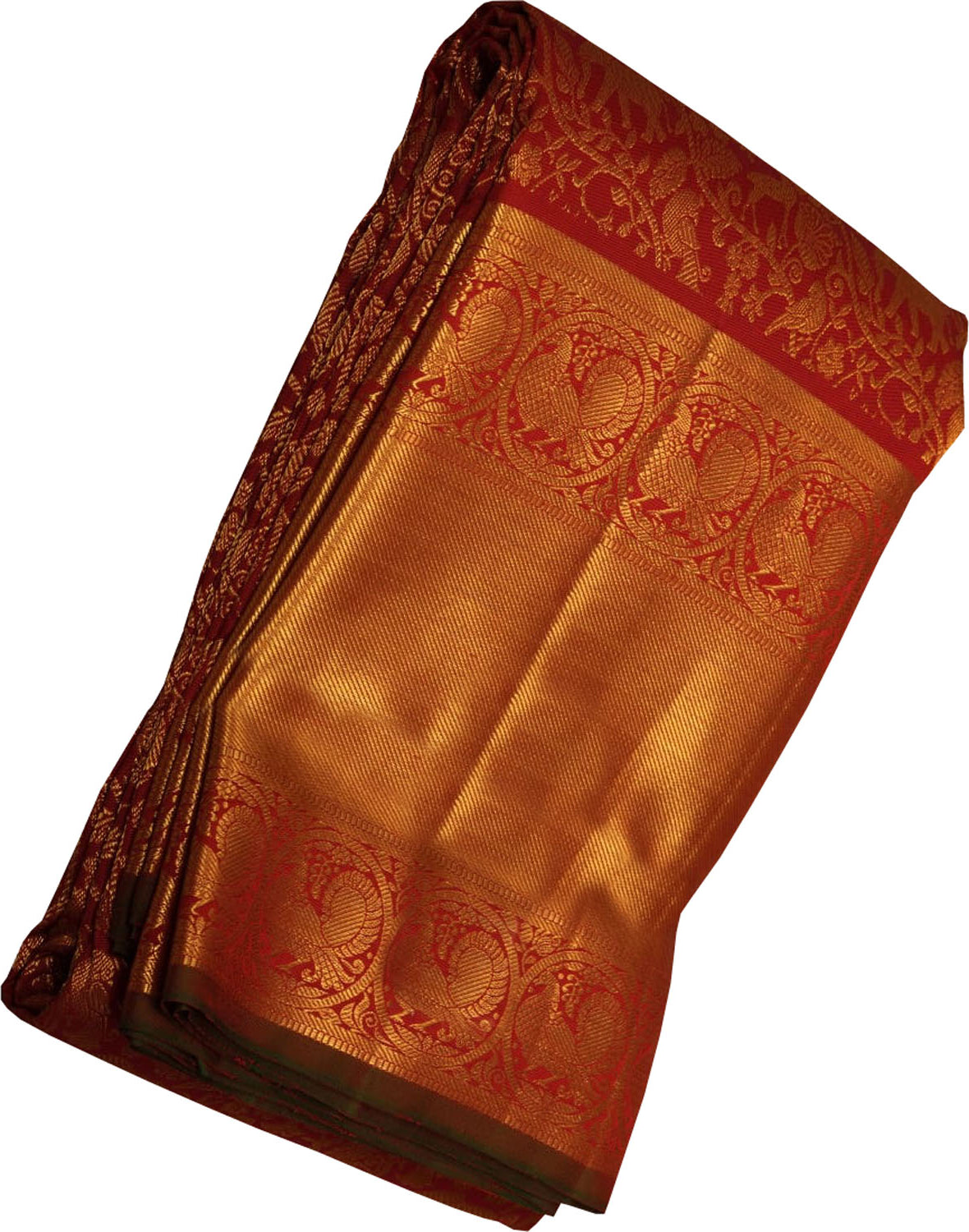 Red Handloom Kanjeevaram Pure Silk Saree - Luxurion World