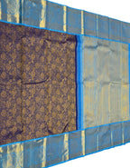 Purple Handloom Kanjeevaram Pure Silk Saree - Luxurion World
