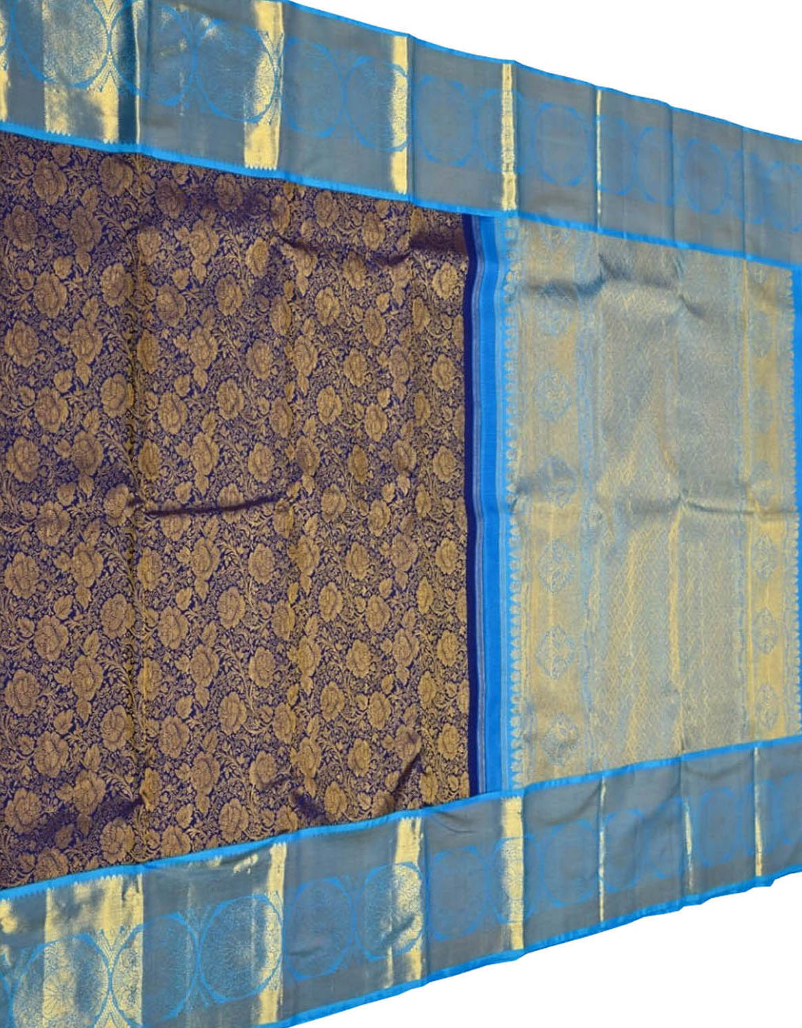 Purple Handloom Kanjeevaram Pure Silk Saree - Luxurion World