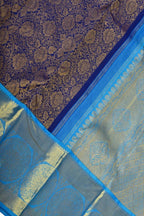 Purple Handloom Kanjeevaram Pure Silk Saree - Luxurion World