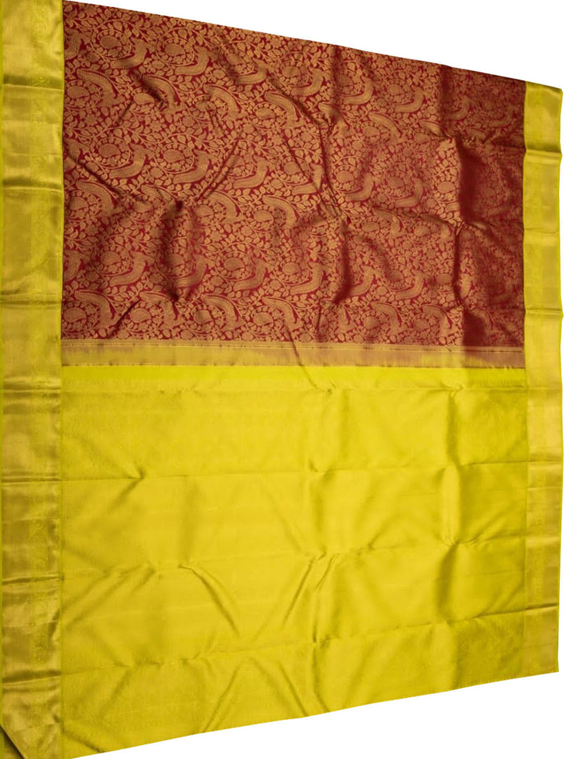 Red Handloom Kanjeevaram Pure Silk Saree - Luxurion World