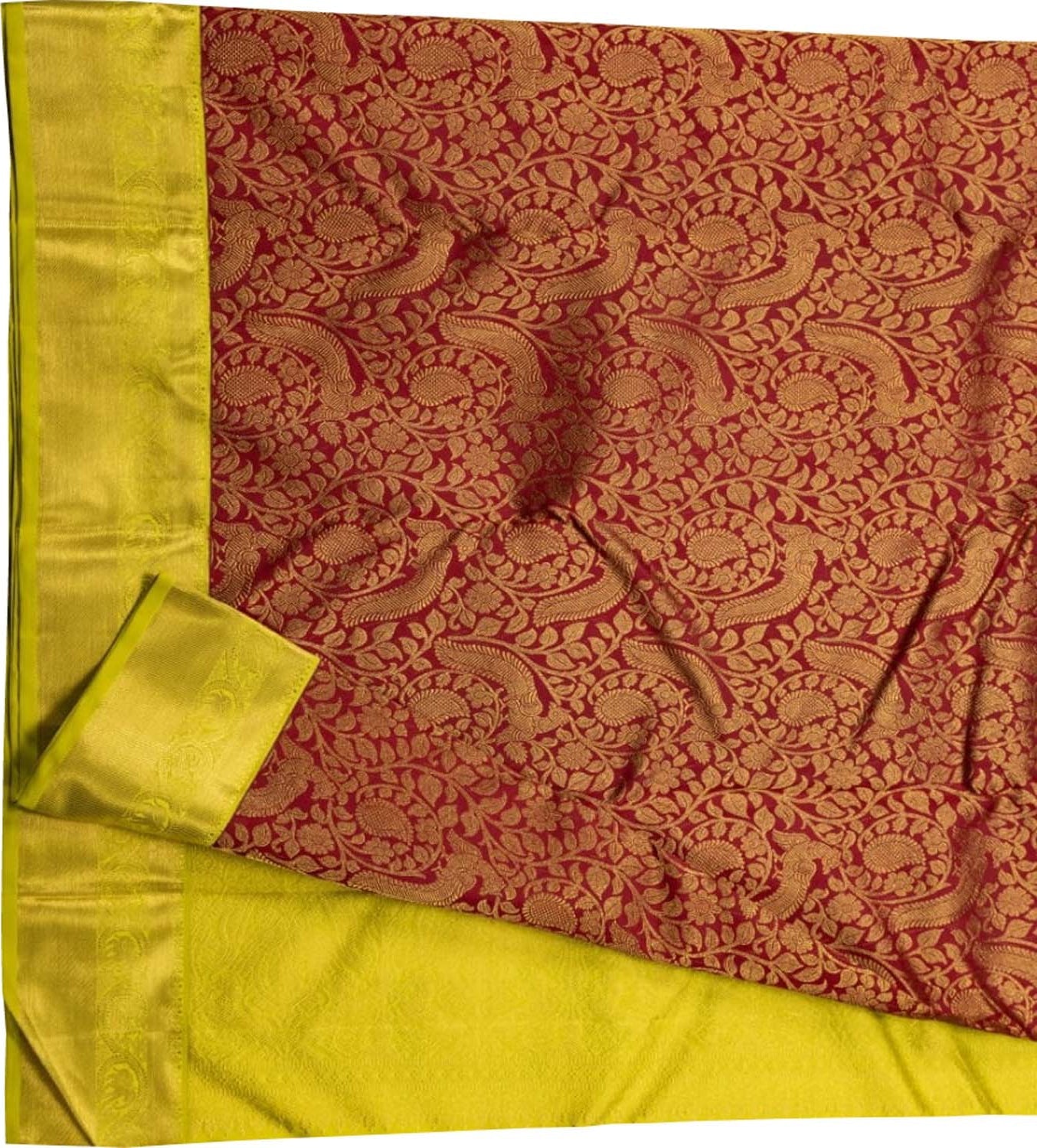 Red Handloom Kanjeevaram Pure Silk Saree - Luxurion World