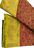 Red Handloom Kanjeevaram Pure Silk Saree - Luxurion World