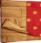 Red Handloom Kanjeevaram Pure Silk Saree - Luxurion World