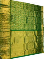 Green Handloom Kanjeevaram Pure Silk Saree - Luxurion World