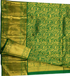 Green Handloom Kanjeevaram Pure Silk Saree - Luxurion World