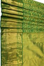 Green Handloom Kanjeevaram Pure Silk Saree - Luxurion World