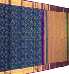 Blue Handloom Kanjeevaram Pure Silk Saree - Luxurion World