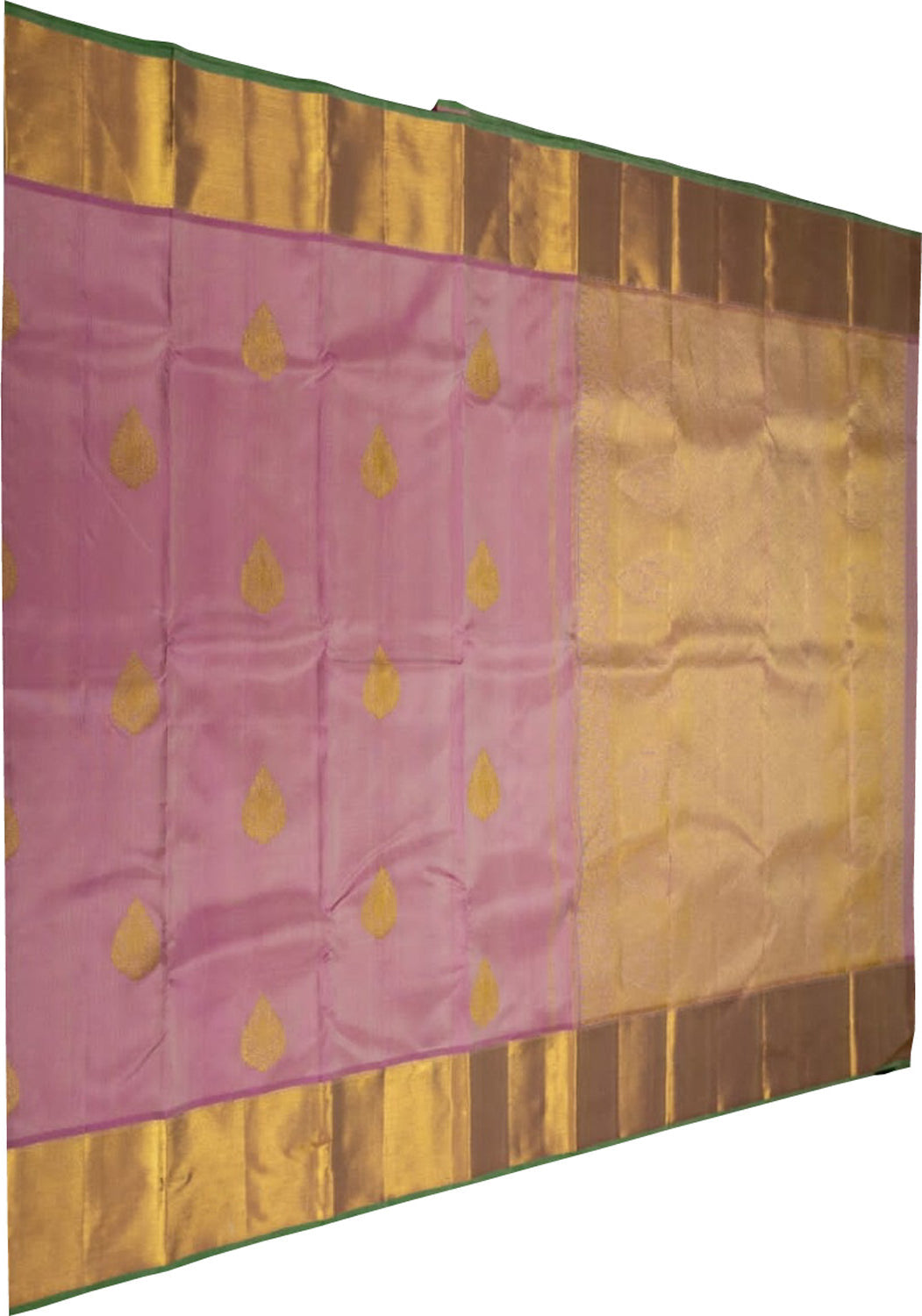 Pink Handloom Kanjeevaram Pure Silk Saree - Luxurion World