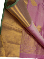 Pink Handloom Kanjeevaram Pure Silk Saree - Luxurion World