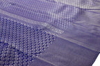 Blue Kanjeevaram Handloom Pure Silk Saree - Luxurion World
