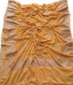 Yellow Embroidered Kashmiri Aari Work Georgette Saree - Luxurion World