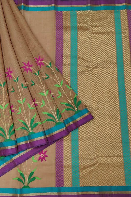 Exquisite Pastel Handloom Kota Doria Zari Saree - Perfect for Any Occasion - Luxurion World