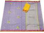 Purple Handloom Kota Doria Real Zari Saree - Luxurion World