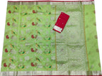 Green And Red Kota Doria Handloom Real Zari Saree - Luxurion World