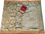 Pastel Kota Doria Handloom Real Zari Double Tissue Saree - Luxurion World