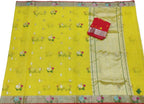 Yellow And Red Kota Doria Real Zari Saree - Luxurion World